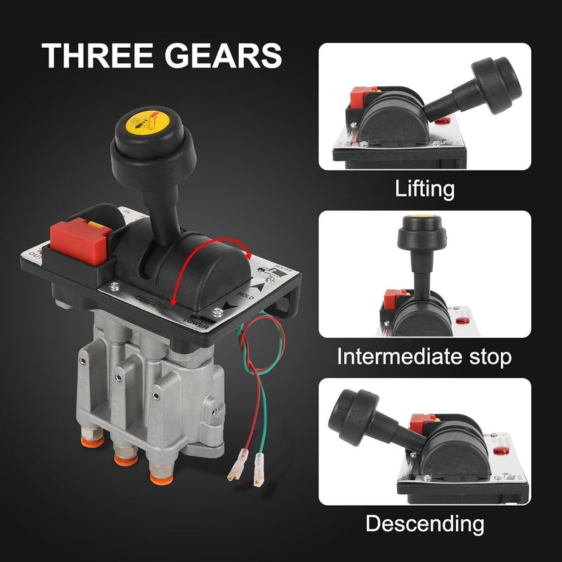 RALBDX Hydraulic Flow Control Valves with PTO Switch For Dump Truck Tipper Hydraulic System Slow Down Function Air Operated (Valve+10m Air Tube) - Image 3